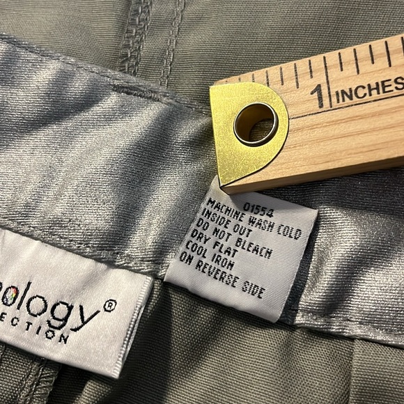 Vintage Metallic Pencil Skirt Midi Silver Women Sz 4 - Picture 9 of 9